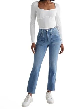 Express Straight Ankle High Rise Flexx Hyper Stretch Jeans Size XL